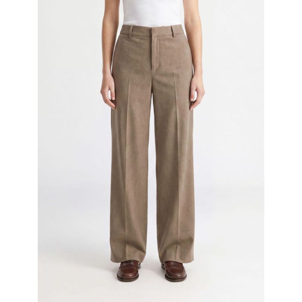 Pt Torino Women Mid-Rise Wool Wide-Leg Pt Torino Trousers